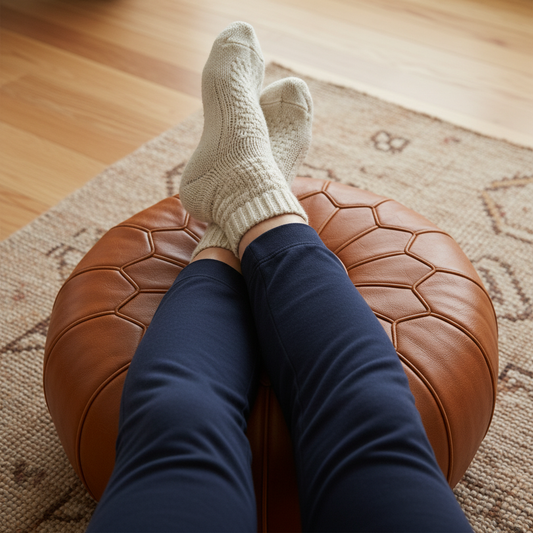 Image 5 — Styled Shot with Person (Legs Only)