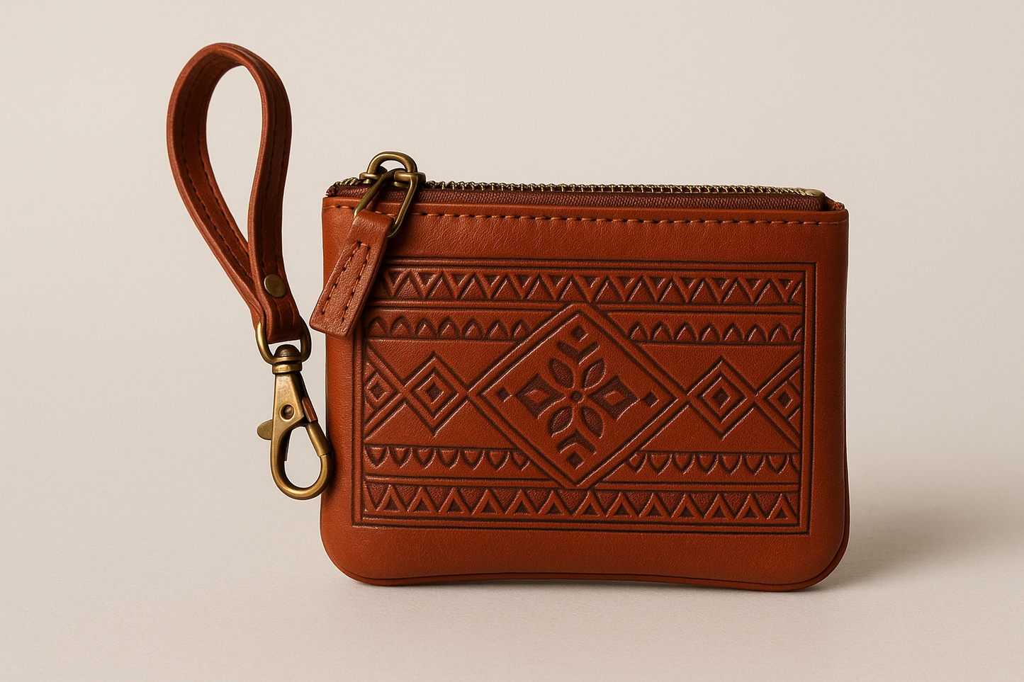 Mini Moroccan Leather Wristlet