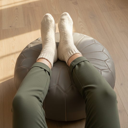 Legs on Pouf Lifestyle