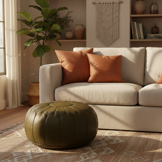 Moroccan Pouf - Interior Scene