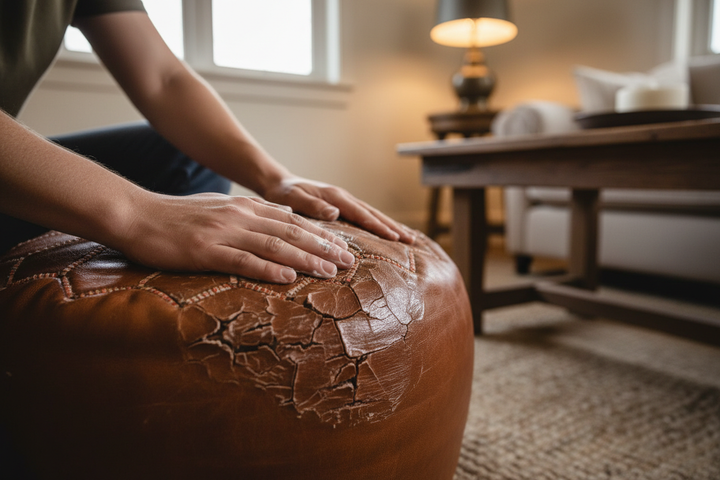 How to Repair a Leather Pouf That Is Cracking or Peeling