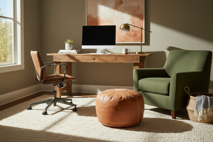 Moroccan Pouf for the Office: A Surprising but Brilliant Idea