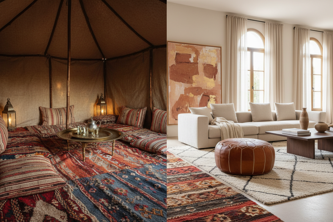 The History of the Moroccan Pouf: From Desert Tents to Modern Living Rooms