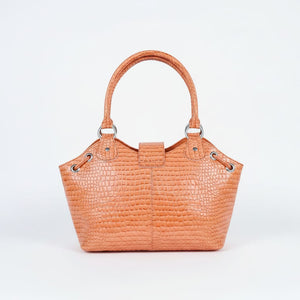 Luxury Croc-Embossed Leather Pet Carrier Bag