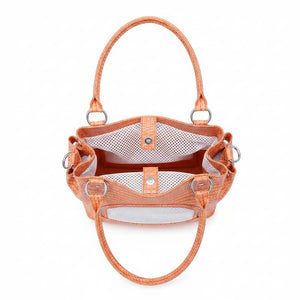 Luxury Croc-Embossed Leather Pet Carrier Bag