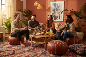 Friends Gathering – Moroccan Leather Poufs Vol.2