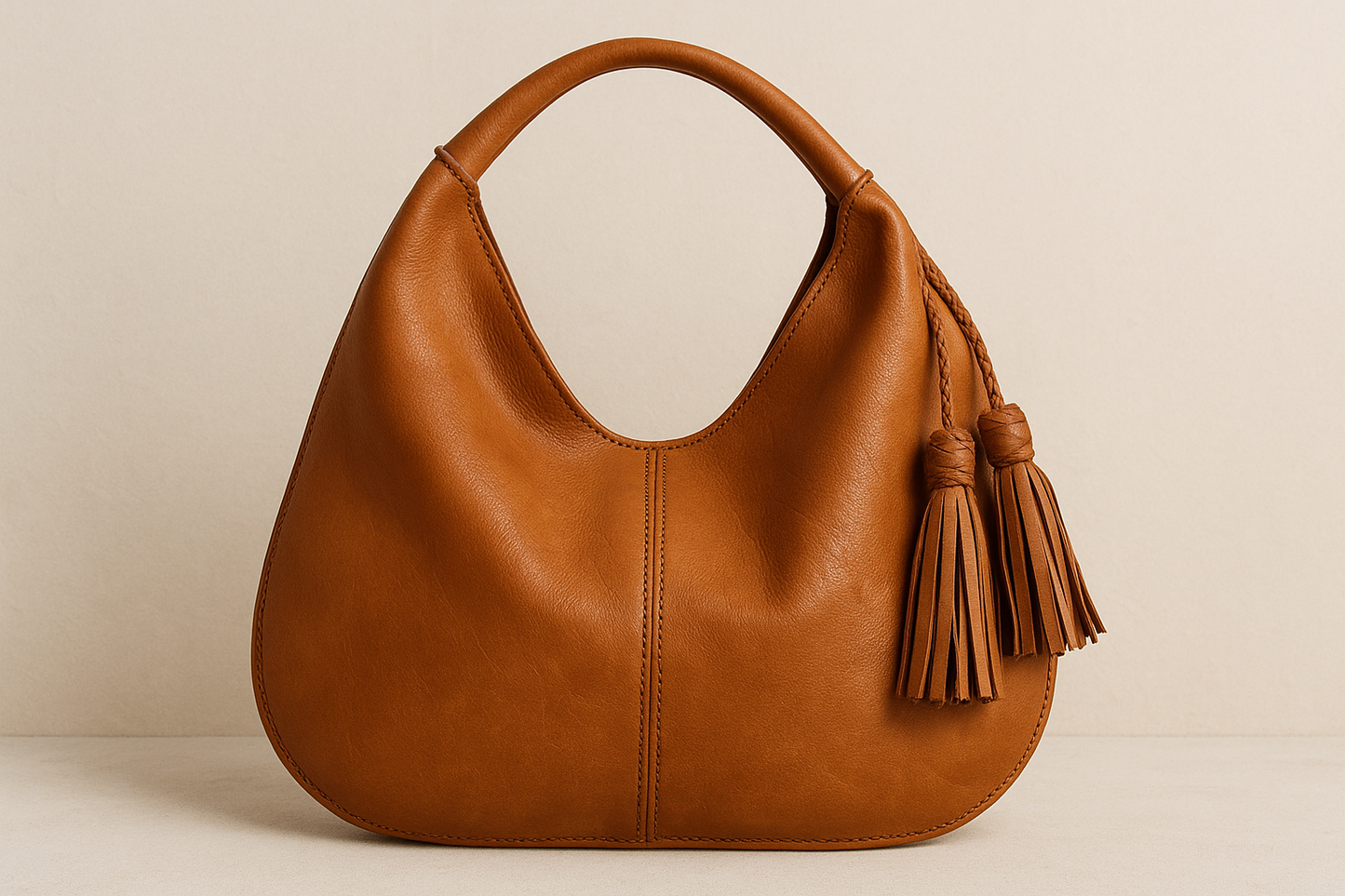Moroccan Leather Hobo Bag