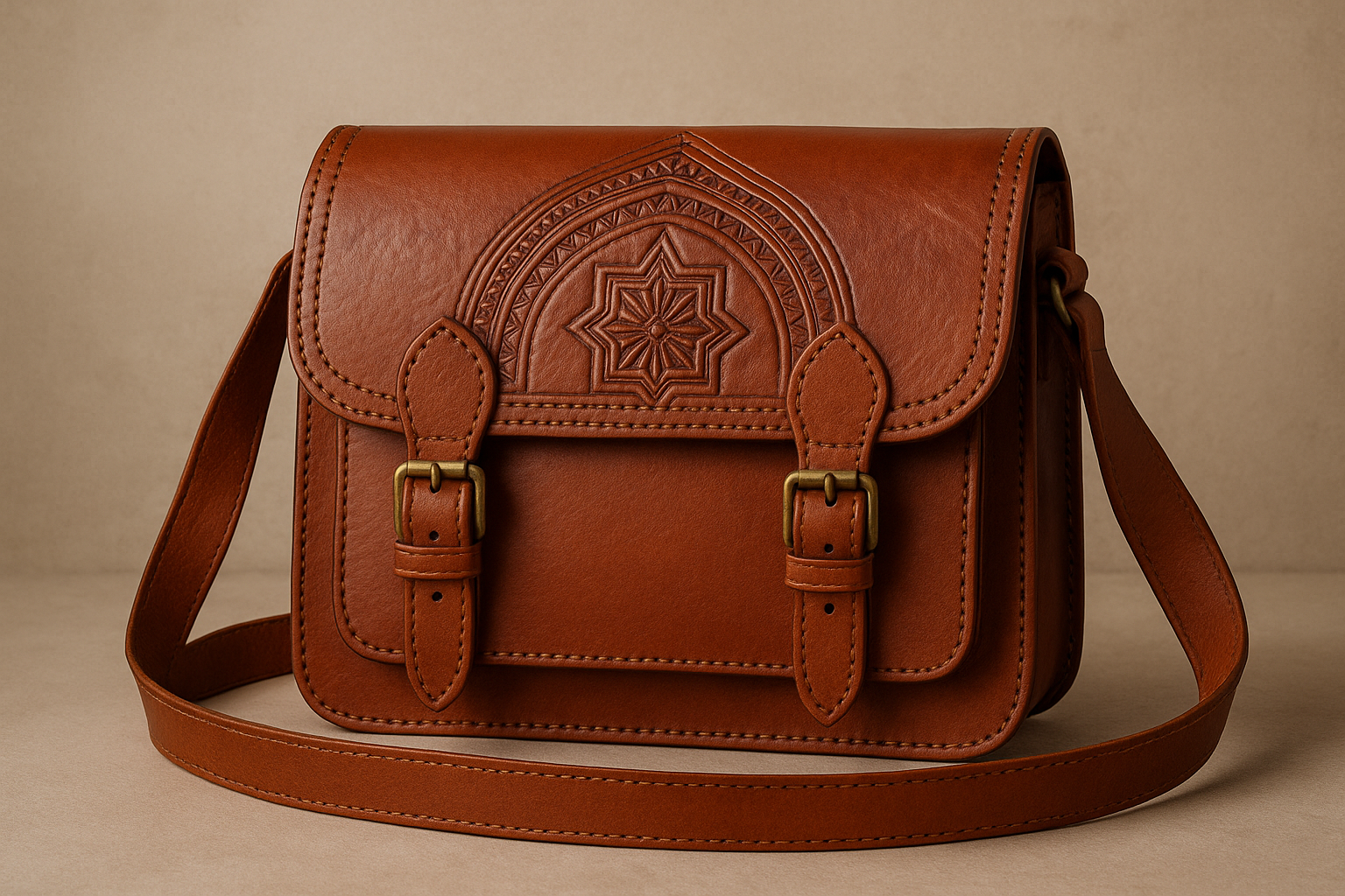 Moroccan Leather Satchel Bag