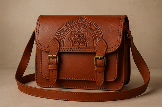 Moroccan Leather Satchel Bag