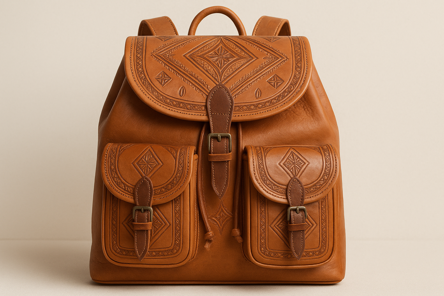 Moroccan Leather Backpack