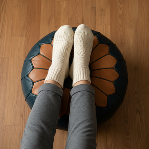 Joggers and Socks on Pouf