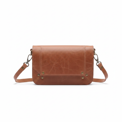Moroccan Leather Crossbody Bag — Studio Shot