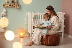 Nursery Story Time – Moroccan Leather Pouf