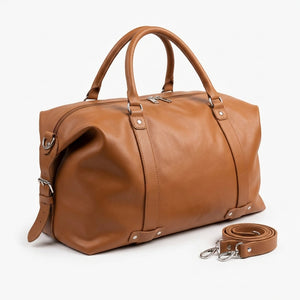 Moroccan Handcrafted Leather Duffle Bag