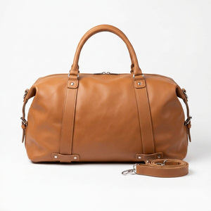Moroccan Handcrafted Leather Duffle Bag