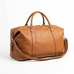 Moroccan Handcrafted Leather Duffle Bag