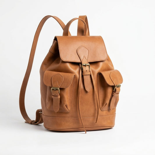 Zaino Heritage in pelle – Vera pelle color cuoio