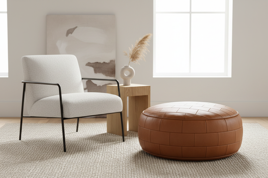 Pouf with Contemporary Seating