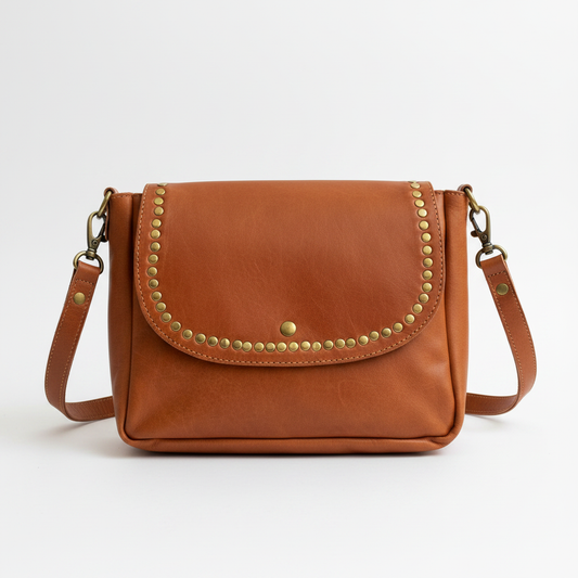 Wide Studded Bag – Front